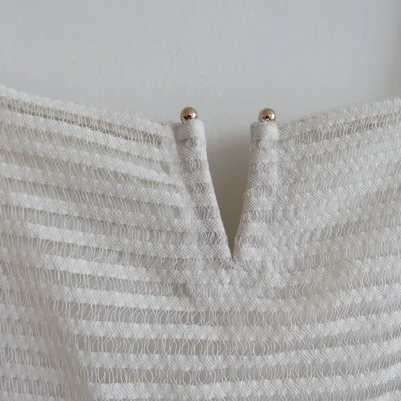 GOOD AMERICAN Sheer Mesh Midi Dress in Netural Ivory - GA Size 6 / 3XL NWT - Picture 4 of 14